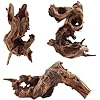 Driftwood for Aquarium, 3 Pieces 6-10" Natural Small Drift Wood Fish Tank Assorted Branch Decorations Pieces for Reptile Hide