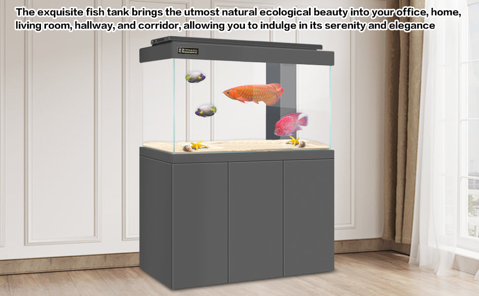 All in One Aquarium, 135 Gallon Ultra Clear Fish Tank