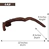 Natural Driftwood for Aquarium Decor, W32×D8×H9 Large Drift Wood Decorations for Reptile Hide, Fish Tank
