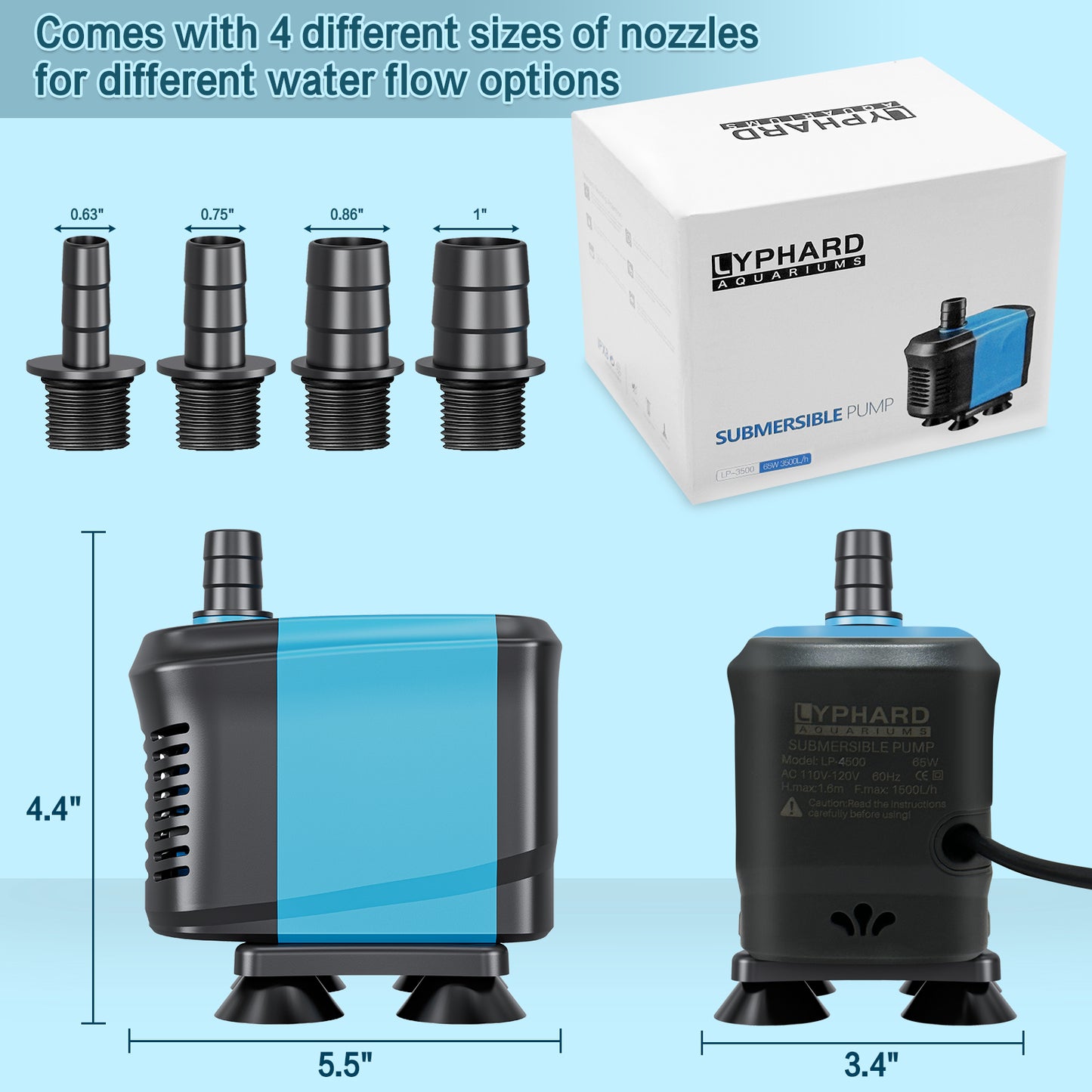 Submersible Water Pump 65W